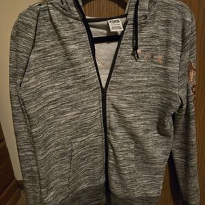 Gray PINK Zip-Up Hoodie